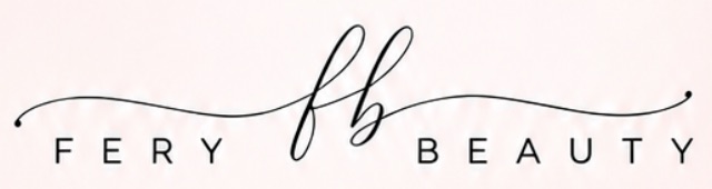 Rosa bakgrunn med FeryBeauty logo i sort tekst.